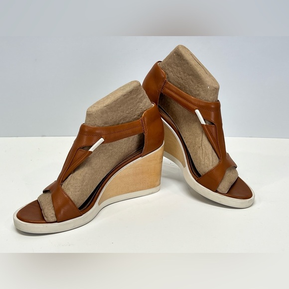 CAMPER Tan LIMI T Strap wedge sandal size  37/7US - Picture 1 of 8
